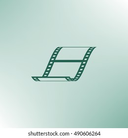 Vector blank film strip stock vector icon illustration