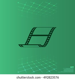 Vector blank film strip stock vector icon illustration
