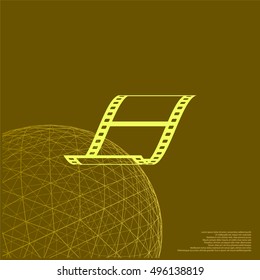 Vector blank film strip stock vector icon illustration