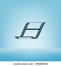 Vector blank film strip stock vector icon illustration