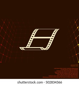 Vector blank film strip stock vector icon illustration