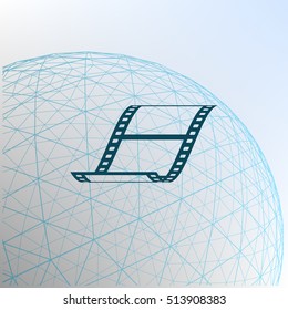 Vector blank film strip stock vector icon illustration
