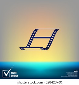 Vector blank film strip stock vector icon illustration