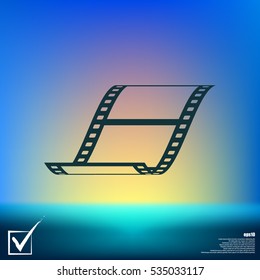 Vector blank film strip stock vector icon illustration