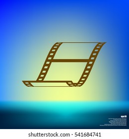 Vector blank film strip stock vector icon illustration