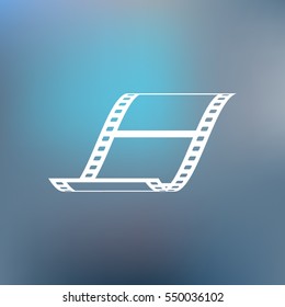 Vector blank film strip stock vector icon illustration