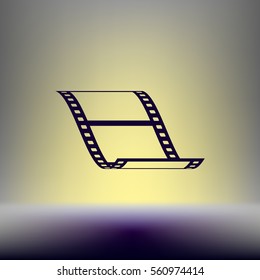 Vector blank film strip stock vector icon illustration