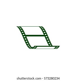 Vector blank film strip stock vector icon illustration