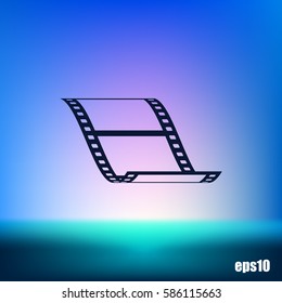 Vector blank film strip stock vector icon illustration