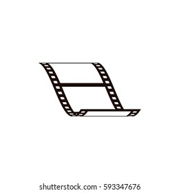 Vector blank film strip stock vector icon illustration