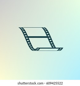 Vector blank film strip stock vector icon illustration