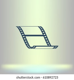Vector blank film strip stock vector icon illustration