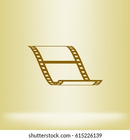 Vector blank film strip stock vector icon illustration