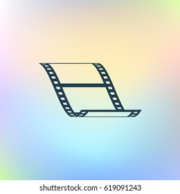 Vector blank film strip stock vector icon illustration