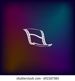Vector blank film strip stock vector icon illustration