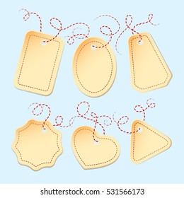 Vector blank gift tags set