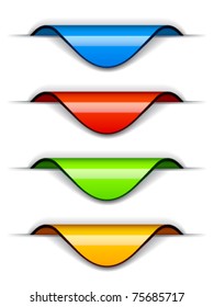 vector blank glossy tag labels