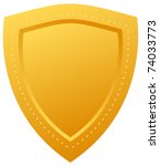 Vector blank golden shield