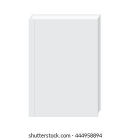 Vector blank hardcover white book stand mock up Concept.