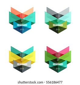 Las plantillas de flecha de infografía en blanco vectorial se pueden utilizar como diseños de flujo de trabajo, diagramas, opciones de número o diseño web