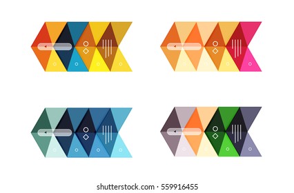 Vector blank infographic arrow templates can be used as workflow layouts, diagrams, number options or web design