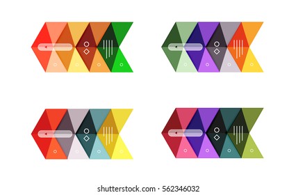 Vector blank infographic arrow templates can be used as workflow layouts, diagrams, number options or web design