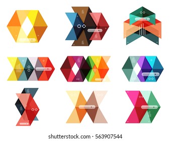 Vector blank infographic arrow templates can be used as workflow layouts, diagrams, number options or web design