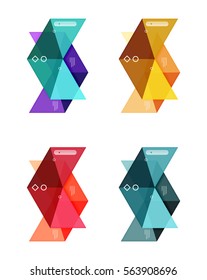 Vector blank infographic arrow templates can be used as workflow layouts, diagrams, number options or web design
