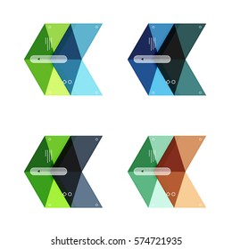 Vector blank infographic arrow templates can be used as workflow layouts, diagrams, number options or web design