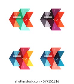 Vector blank infographic arrow templates can be used as workflow layouts, diagrams, number options or web design