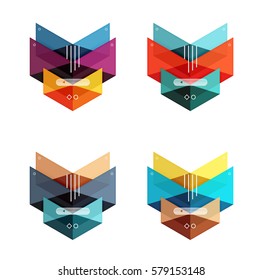 Vector blank infographic arrow templates can be used as workflow layouts, diagrams, number options or web design