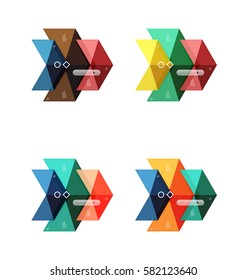 Vector blank infographic arrow templates can be used as workflow layouts, diagrams, number options or web design