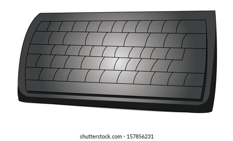 Vector blank keyboard layout. Computer input element 