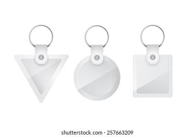 Vector Blank Key-chain with Ring and Chain for branding item