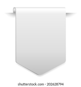 Vector blank label isolated on white background