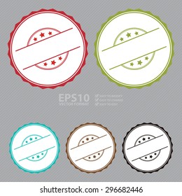 Vector : Blank Label, Sign, Sticker or Icon