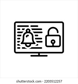 Vector blank line icon for breach
