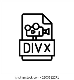 Vector blank line icon for divx