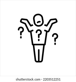 Vector blank line icon for know