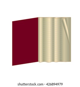 vector blank lined notebook