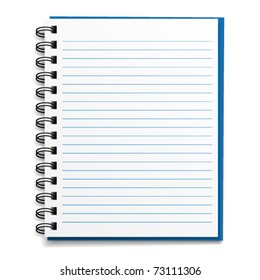 vector blank lined notebook