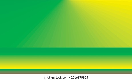 Vector, Blank live green color studio space background, product display with copy space for content design display.Banner to advertise products on website