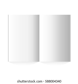Vector blank magazine on white background. Template for design. - Shutterstock ID 588004340