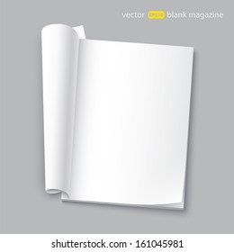 vector blank magazine with transparent shadows
