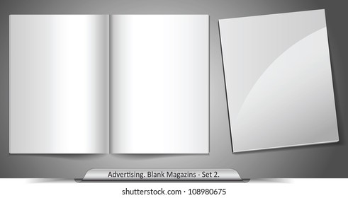 Vector Blank Magazines. Template For Your Design. Set 2