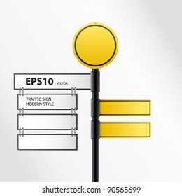 vector blank modern traffic sign