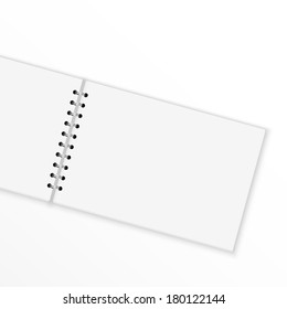 Vector blank notebook.