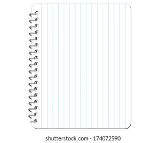 Vector blank notebook isolated on white