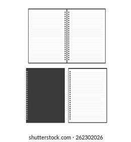 Vector Set Sketch Notebooks Notepads Diaries Stock Vector (Royalty Free ...