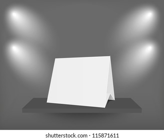Vector blank on shelf. Eps10